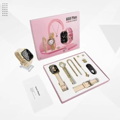 Smartwatch A58 Plus V-8309 com tela 2.02 e acessórios