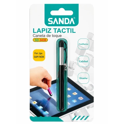 Lápiz táctil Sanda SD-3436 con clip y correa