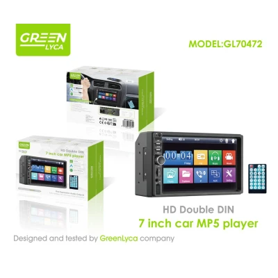 Radio MP5 doble DIN de 7 pulgadas Green Lyca GL70472