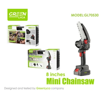 Green Lyca GL70530 8 Inch Mini Chainsaw