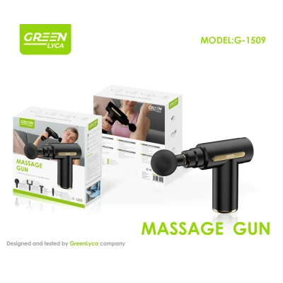 Green Lyca Massage Gun G-1509 Muscle Massage Gun Gun with 4 Heads