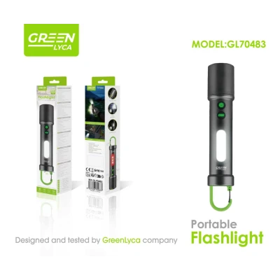 Lampe torche portative Green Lyca GL70483 avec lumière latérale