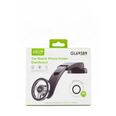 Magnetic mobile phone holder on dashboard GL69589 Green Lyca