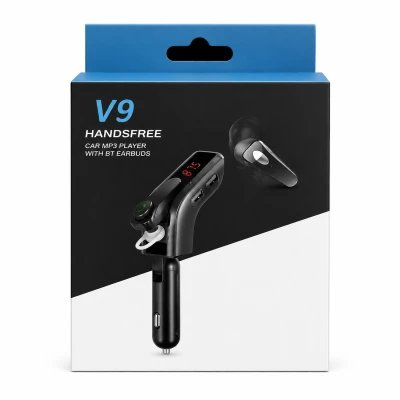 MP3 hands-free car kit with V9 Bluetooth headset