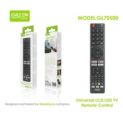 Mando a distancia universal 400 en 1 Green Lyca GL70500 para TV LCD/LED