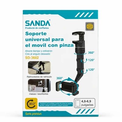SANDA SD-3602 Support Mobile Universel avec Pince 360 °