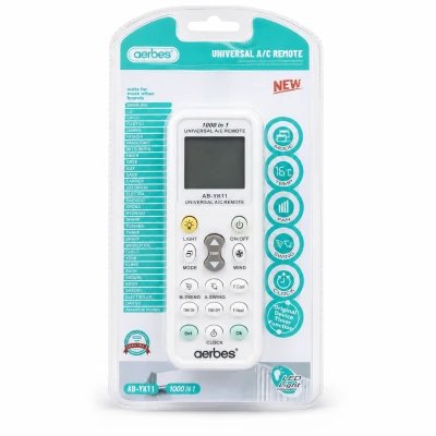 Télécommande universelle de climatisation Aerbes avec lampe de poche LED