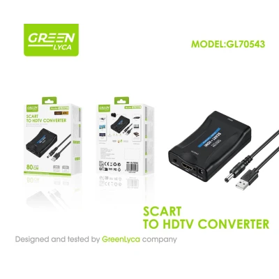 Convertisseur SCART vers HDTV 1080P Green Lyca GL70543