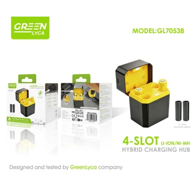 Hub de Carga Híbrido 4 Ranuras Green Lyca GL70538