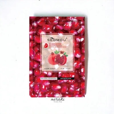 Mascarilla Facial SEOMOU Granada Roja | 30g x 5 uds