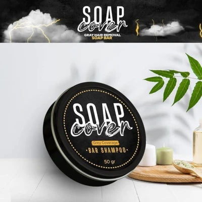 Savon compressé pour couvrir les cheveux | Élimine les cheveux gris,...