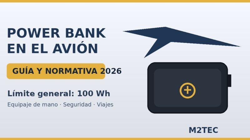 Power bank avión 2026: normativa, límites y guía para viajar