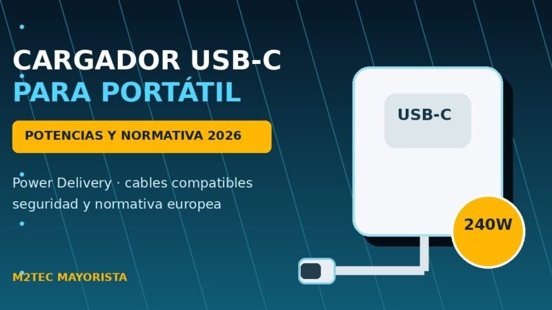 Cargador USB-C para portátil: potencias y normativa 2026