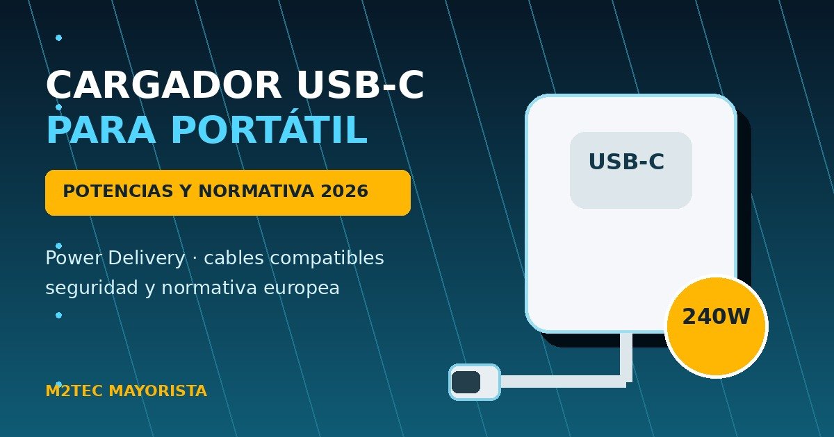 Cargador USB-C para portátil: potencias y normativa 2026