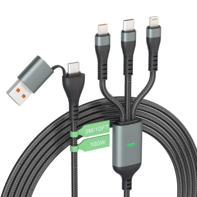 LISEN Cable de carga 3 en 1 USB C 60 paraCables