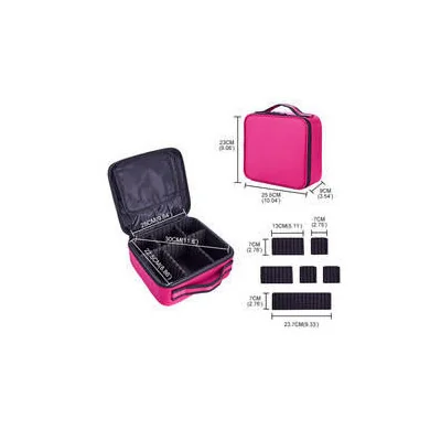 Maleta de maquillaje rosa, estuche para cosmeticos paraDispositivos...