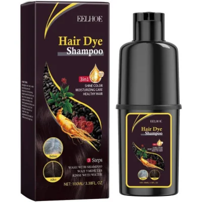 EELHOE Champú Tinte Negro 3 en 1 paraCabello
