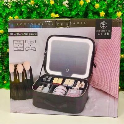 Bolsa de Maquillaje Portátil con Espejo y Luz LED paraDispositivos ...