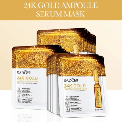 Mascarilla Facial de Oro 24K SAODER- 1 unidad paraPiel & Rostro