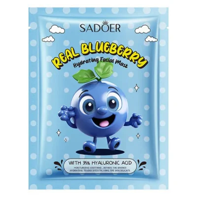 Mascarilla Facial Hidratante de Arándanos SADOER paraPiel & Rostro