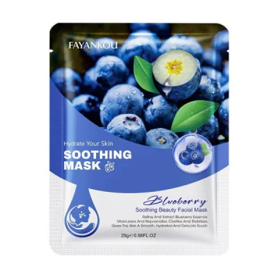 Mascarilla Facial Calmante de Arándanos 25g paraPiel & Rostro