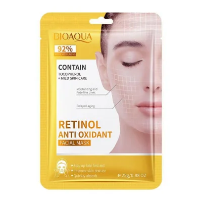 Mascarilla Facial BIOAQUA con Retinol Antioxidante 92% paraPiel & R...