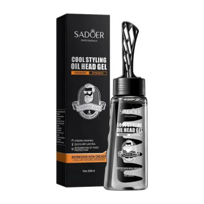 Gel para peinar el cabello para hombre Sadoer Cool Styling Oil Head...
