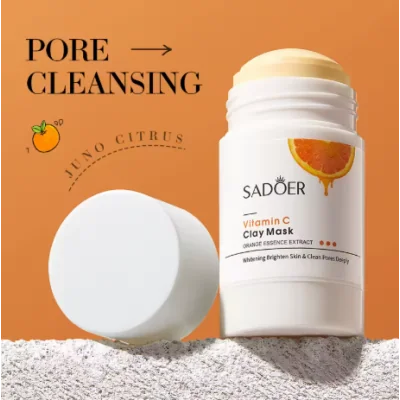 SADOER Mascarilla Facial de Arcilla con Vitamina C  paraPiel & Rostro