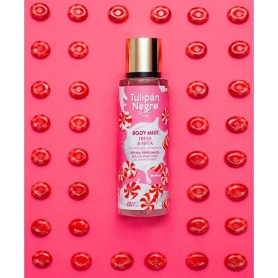 Body Mist Fresa y Nata Tulipán Negro 250ml paraPerfume de Mujer