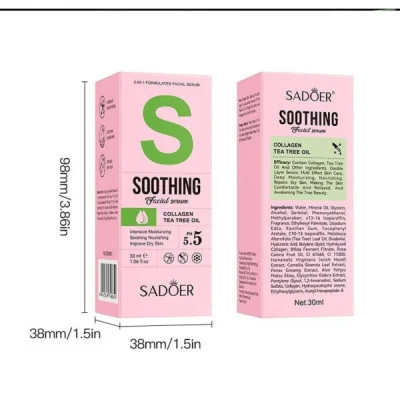 Sérum Facial 2 en 1 con Aceite de Árbol de Té + Colágeno 30ml  para...