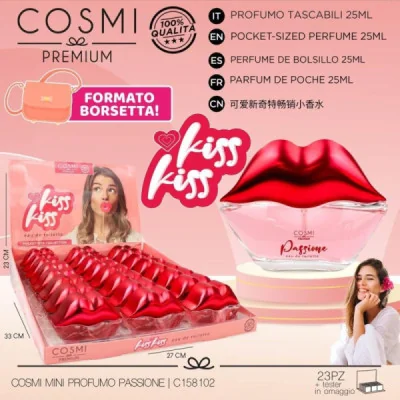 Perfume Eau de Parfum Kiss Kiss 25ml (1 Unidad) Miniatura Seductora...