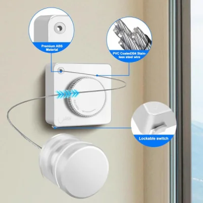 Tendedero Telescópico con Capacidad de Carga Máxima de 20kg paraLim...