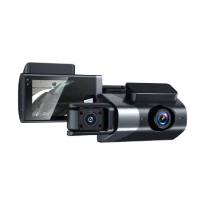 Dash Cam DVR de Doble Cámara 1296p para Coche con Pantalla LCD para...