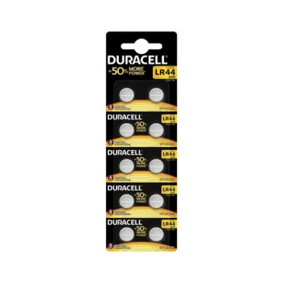 PILA BOTON DURACELL LR44 PACK DE 10 paraPilas de Botón