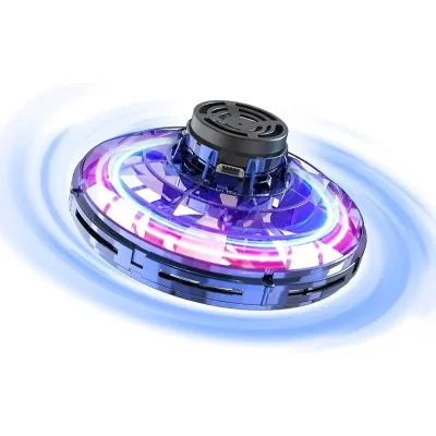 Mini OVNI con Luz Spinner con carga USB-Azul Flynova paraJuguetes y...