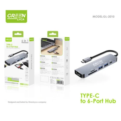 Hub USB-C, 6 puertos paraAdaptadores & OTG