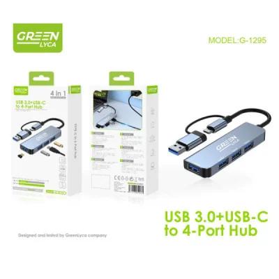 Hub USB-A + USB-C, 4 puertos paraAdaptadores & OTG