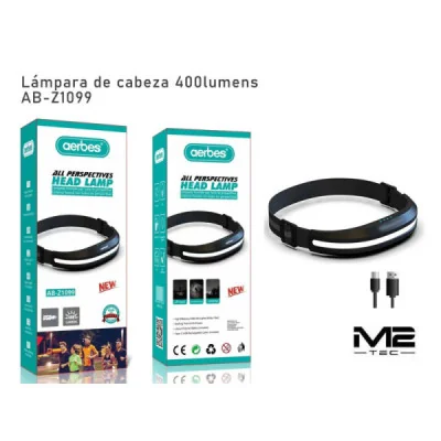 Linterna frontal LED recargable paraLinternas