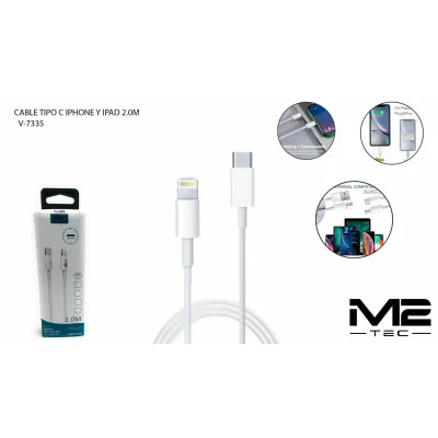 Cable USB-A a Lightning, 2M paraCables Lightning