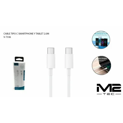 Cable USB-C, 2M, 5 A, PD paraCables Tipo-C