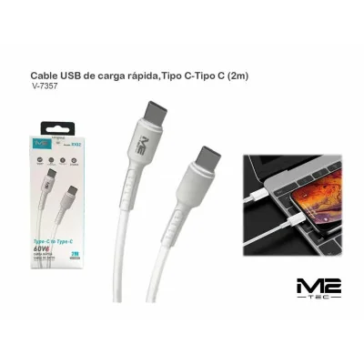 Cable USB-C, 2M, 60 W paraCables Tipo-C