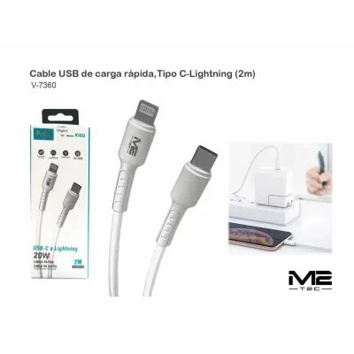 Cable USB-C a Lightning, 2M, 20 W paraCables Lightning
