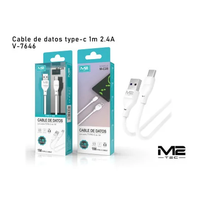 Cable USB-C, 1M, 2.4 A paraCables Tipo-C