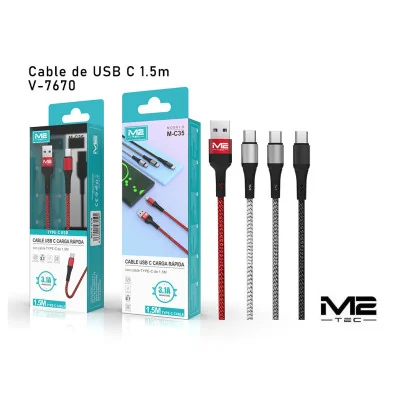 Cable USB-A a USB-C, 1.5M, 3.1 A paraCables Tipo-C