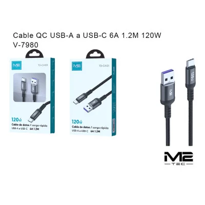 Cable USB-C, 120 W, 6 A paraCables Tipo-C