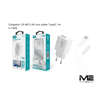 Cargador USB-A, con cable USB-A a USB-C paraCargadores Tipo-C