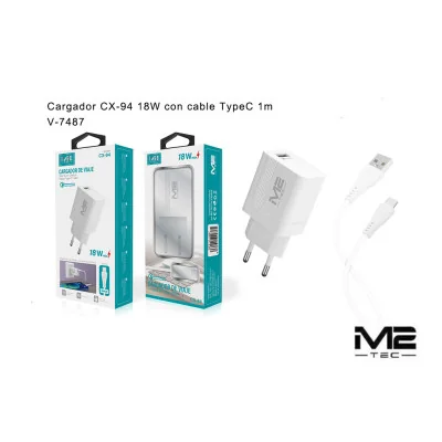 Cargador USB-A, con cable USB-A a USB-C paraCargadores Tipo-C