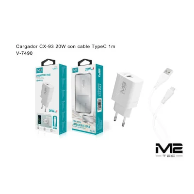 Cargador USB-A, con cable USB-A a USB-C paraCargadores Tipo-C