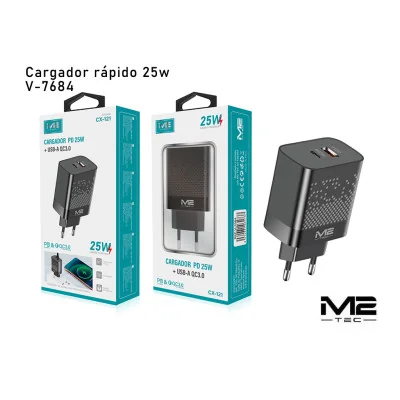 Cargador PD USB-C, 25 W paraCargadores Tipo-C