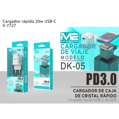 Cargador PD USB-C, 20 W paraCargadores Tipo-C